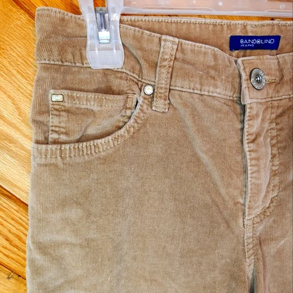 Bandolino Jeans Mandie light brown corduroy straight leg pants missy size 6 - Picture 3 of 13